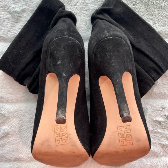 Aldo Suede Peep-toe Booties sz 6.5 - Picture 6 of 7